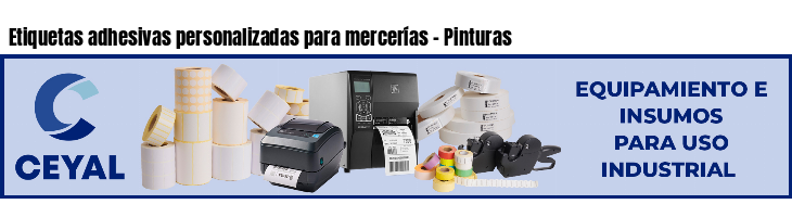 Etiquetas adhesivas personalizadas para mercerías - Pinturas