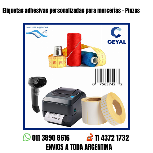 Etiquetas adhesivas personalizadas para mercerías – Pinzas