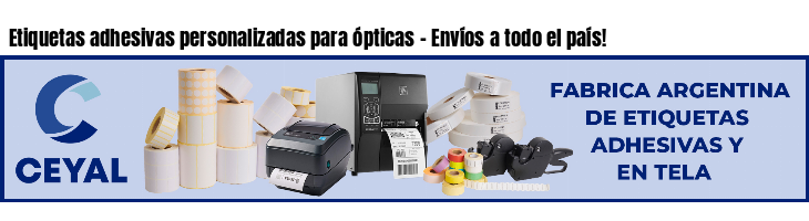 Etiquetas adhesivas personalizadas para ópticas - Envíos a todo el país!