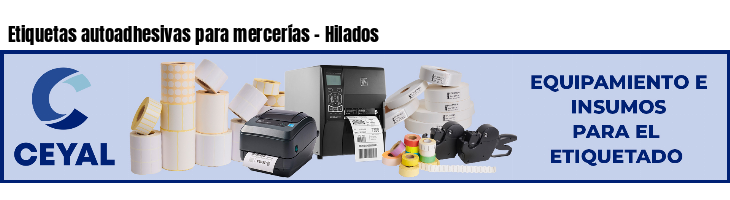 Etiquetas autoadhesivas para mercerías - Hilados