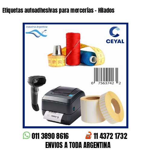 Etiquetas autoadhesivas para mercerías – Hilados