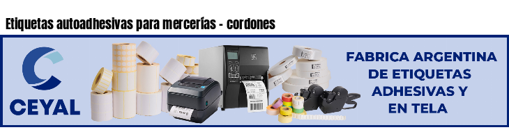 Etiquetas autoadhesivas para mercerías - cordones