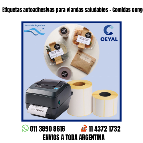Etiquetas autoadhesivas para viandas saludables – Comidas congeladas