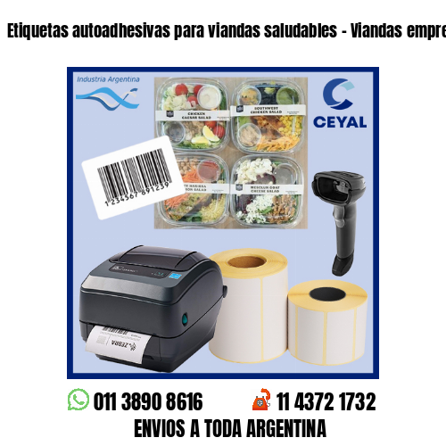 Etiquetas autoadhesivas para viandas saludables – Viandas empresariales