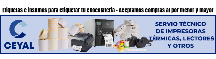 Etiquetas e insumos para etiquetar tu chocolatería - Aceptamos compras al por menor y mayor