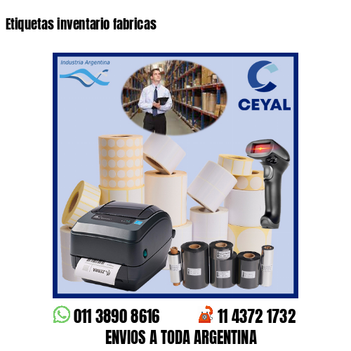 Etiquetas inventario fabricas
