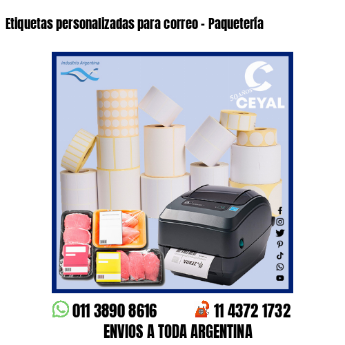 Etiquetas personalizadas para correo – Paquetería