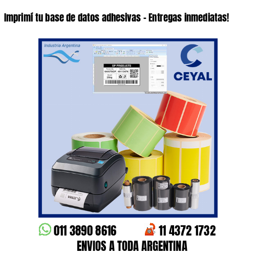 Imprimí tu base de datos adhesivas – Entregas inmediatas!