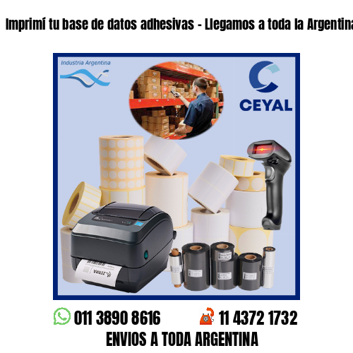 Imprimí tu base de datos adhesivas – Llegamos a toda la Argentina!