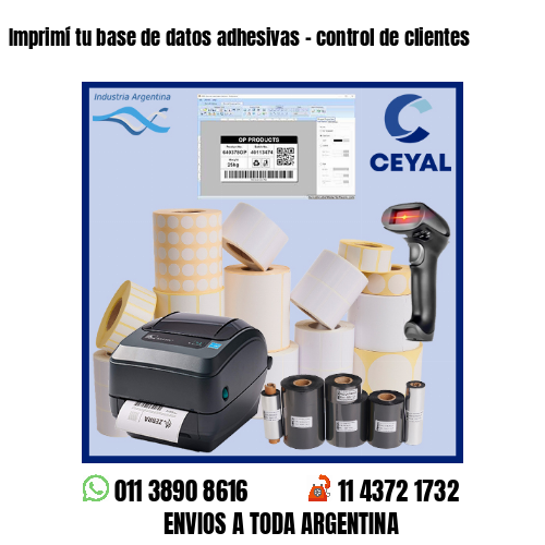 Imprimí tu base de datos adhesivas – control de clientes