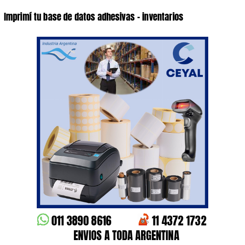 Imprimí tu base de datos adhesivas – inventarios