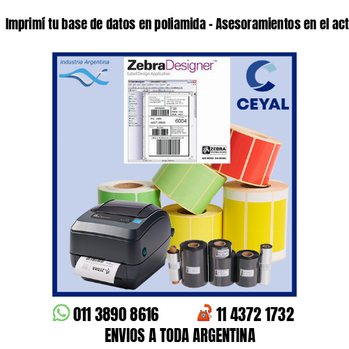 Imprimí tu base de datos en poliamida – Asesoramientos en el acto!