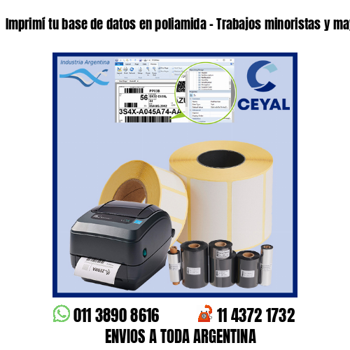 Imprimí tu base de datos en poliamida – Trabajos minoristas y mayoristas