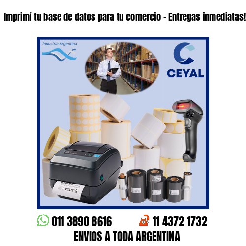 Imprimí tu base de datos para tu comercio – Entregas inmediatas!