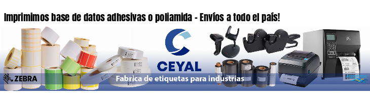 Imprimimos base de datos adhesivas o poliamida - Envíos a todo el país!