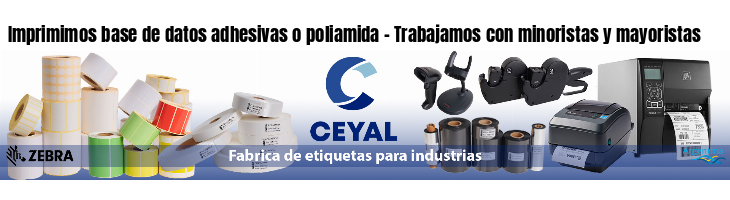 Imprimimos base de datos adhesivas o poliamida - Trabajamos con minoristas y mayoristas