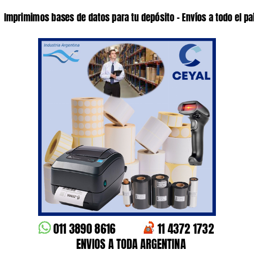 Imprimimos bases de datos para tu depósito – Envíos a todo el país!
