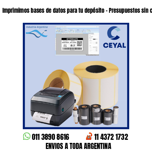 Imprimimos bases de datos para tu depósito – Presupuestos sin cargo!