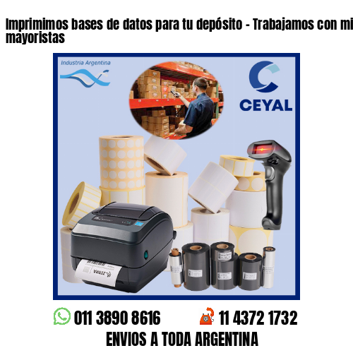 Imprimimos bases de datos para tu depósito – Trabajamos con minoristas y mayoristas