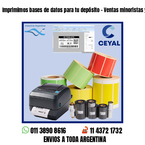 Imprimimos bases de datos para tu depósito – Ventas minoristas y mayoristas