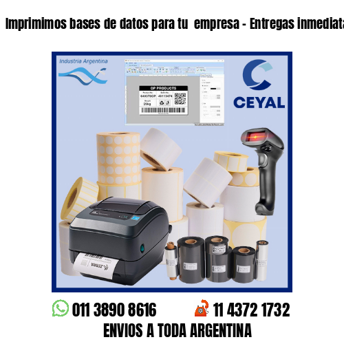 Imprimimos bases de datos para tu  empresa – Entregas inmediatas!