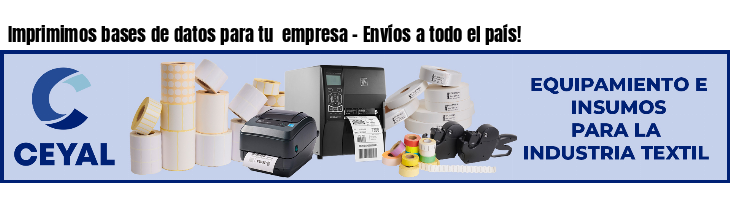 Imprimimos bases de datos para tu empresa - Envíos a todo el país!