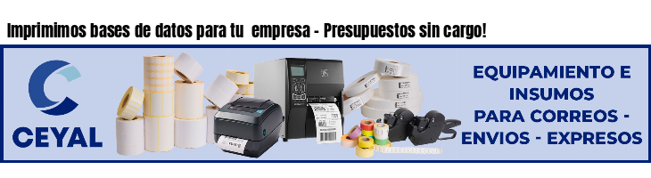 Imprimimos bases de datos para tu  empresa - Presupuestos sin cargo!