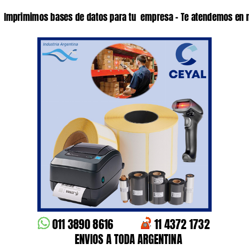 Imprimimos bases de datos para tu  empresa – Te atendemos en nuestras redes!