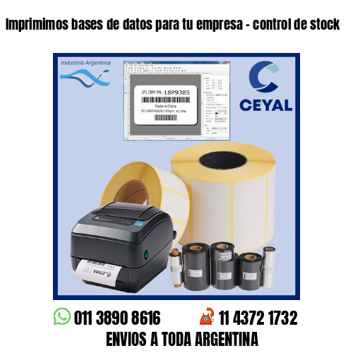 Imprimimos bases de datos para tu empresa – control de stock