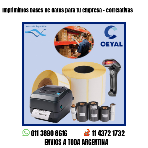 Imprimimos bases de datos para tu empresa – correlativas