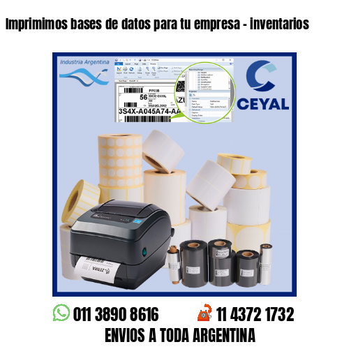 Imprimimos bases de datos para tu empresa – inventarios