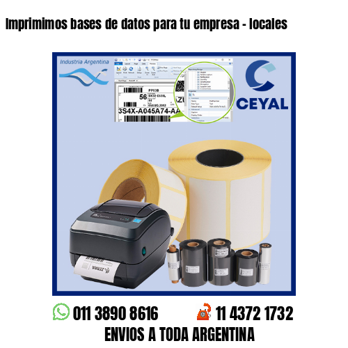 Imprimimos bases de datos para tu empresa – locales