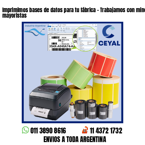 Imprimimos bases de datos para tu fábrica – Trabajamos con minoristas y mayoristas