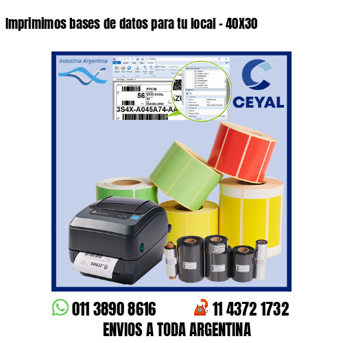 Imprimimos bases de datos para tu local – 40X30