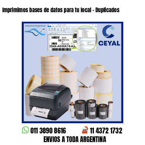 Imprimimos bases de datos para tu local – Duplicados