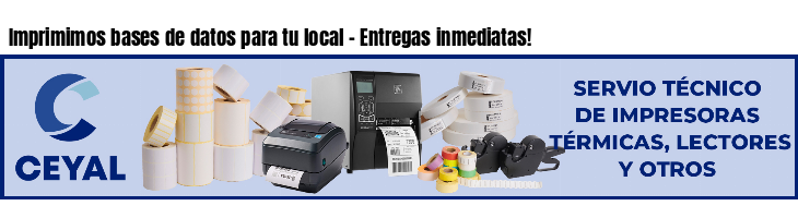 Imprimimos bases de datos para tu local - Entregas inmediatas!