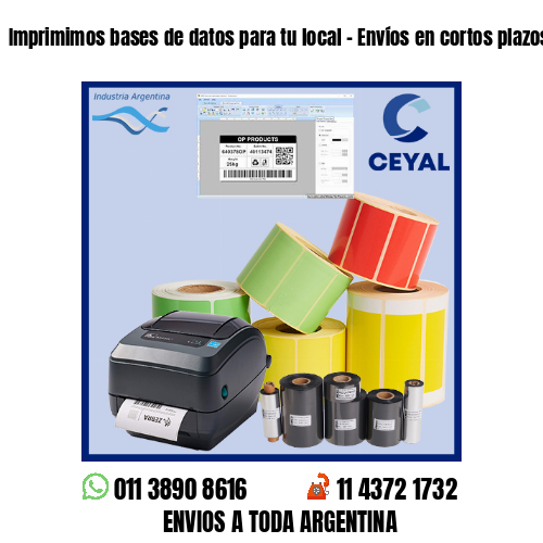 Imprimimos bases de datos para tu local – Envíos en cortos plazos!
