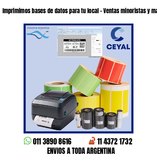 Imprimimos bases de datos para tu local – Ventas minoristas y mayoristas