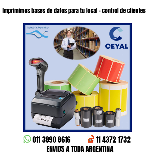 Imprimimos bases de datos para tu local – control de clientes