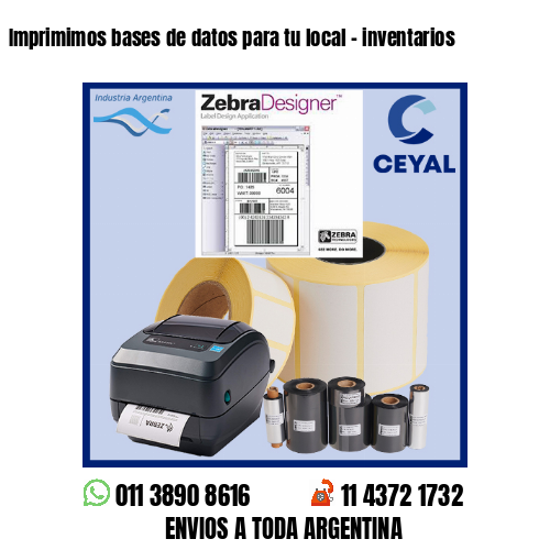 Imprimimos bases de datos para tu local – inventarios