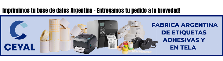 Imprimimos tu base de datos Argentina - Entregamos tu pedido a la brevedad!