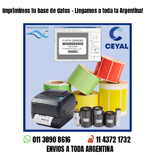 Imprimimos tu base de datos – Llegamos a toda la Argentina!