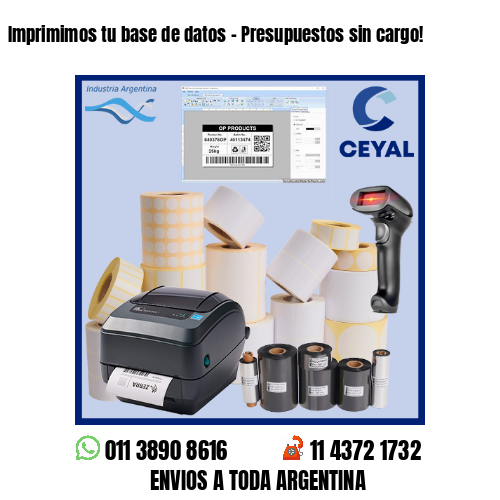 Imprimimos tu base de datos – Presupuestos sin cargo!
