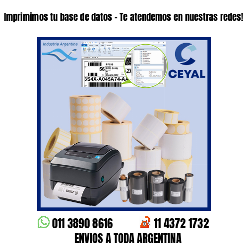 Imprimimos tu base de datos – Te atendemos en nuestras redes!