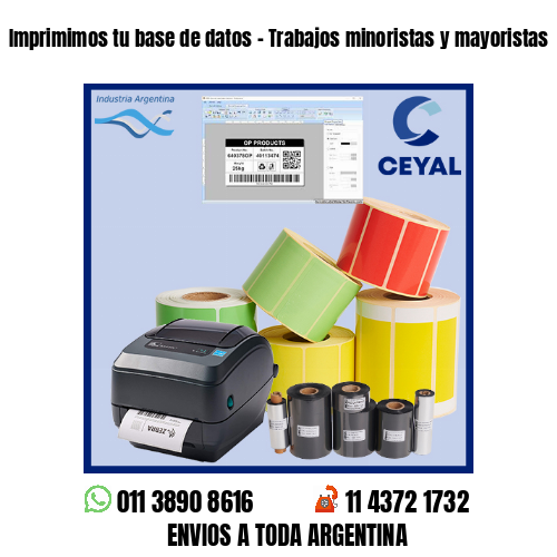 Imprimimos tu base de datos – Trabajos minoristas y mayoristas