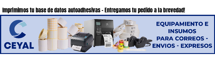 Imprimimos tu base de datos autoadhesivas - Entregamos tu pedido a la brevedad!