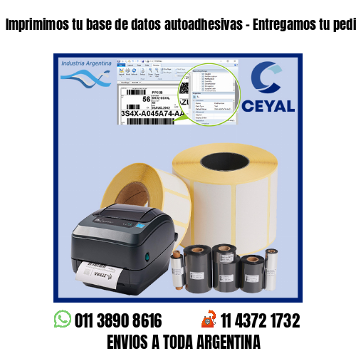 Imprimimos tu base de datos autoadhesivas – Entregamos tu pedido a la brevedad!