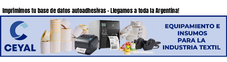 Imprimimos tu base de datos autoadhesivas - Llegamos a toda la Argentina!