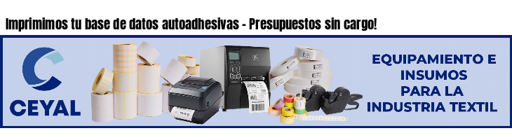Imprimimos tu base de datos autoadhesivas - Presupuestos sin cargo!