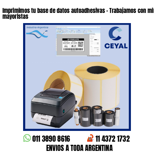 Imprimimos tu base de datos autoadhesivas – Trabajamos con minoristas y mayoristas